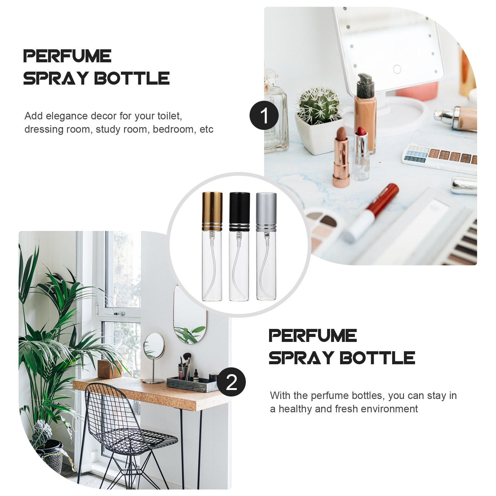6Pcs Premium Portable Perfume  - Misting Bottle Fine recension och pris